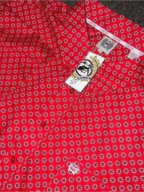 NWT Cinch Medallion Western Wear Button Down Short Sleeve Shirt Men’s Size 3XL